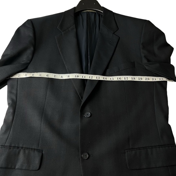 Joseph Abboud Windowpane Suit Blazer Men's Jacket 100% WOOL 2 Button SZ 42R W36 - Picture 7 of 12